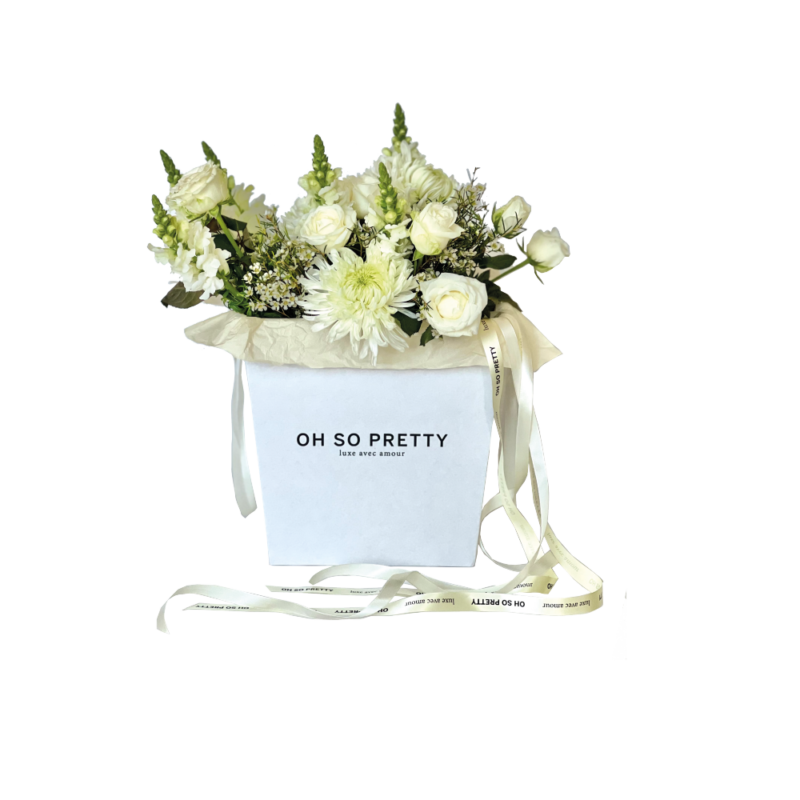 A Petite Bouquet of Fresh Seasonal Flowers “Blanche”