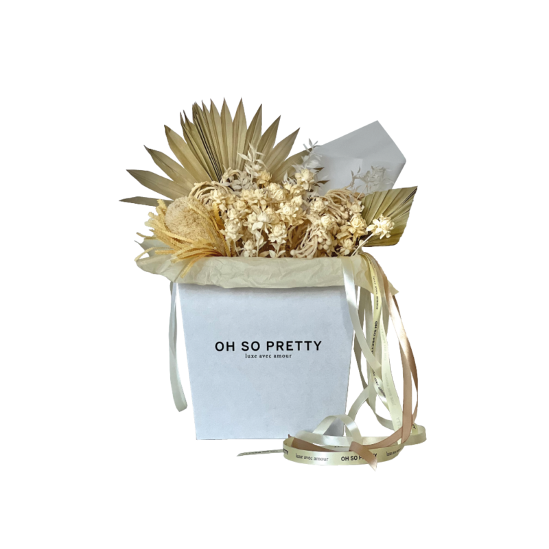 A Petite Bouquet of Preserved Flowers "Crème Brûlée"